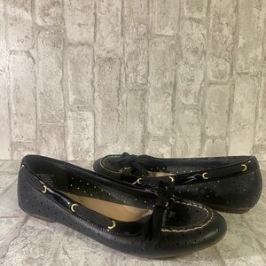 Sperry Top Sider Black slip on flats with lace closure. Size‎ 10M